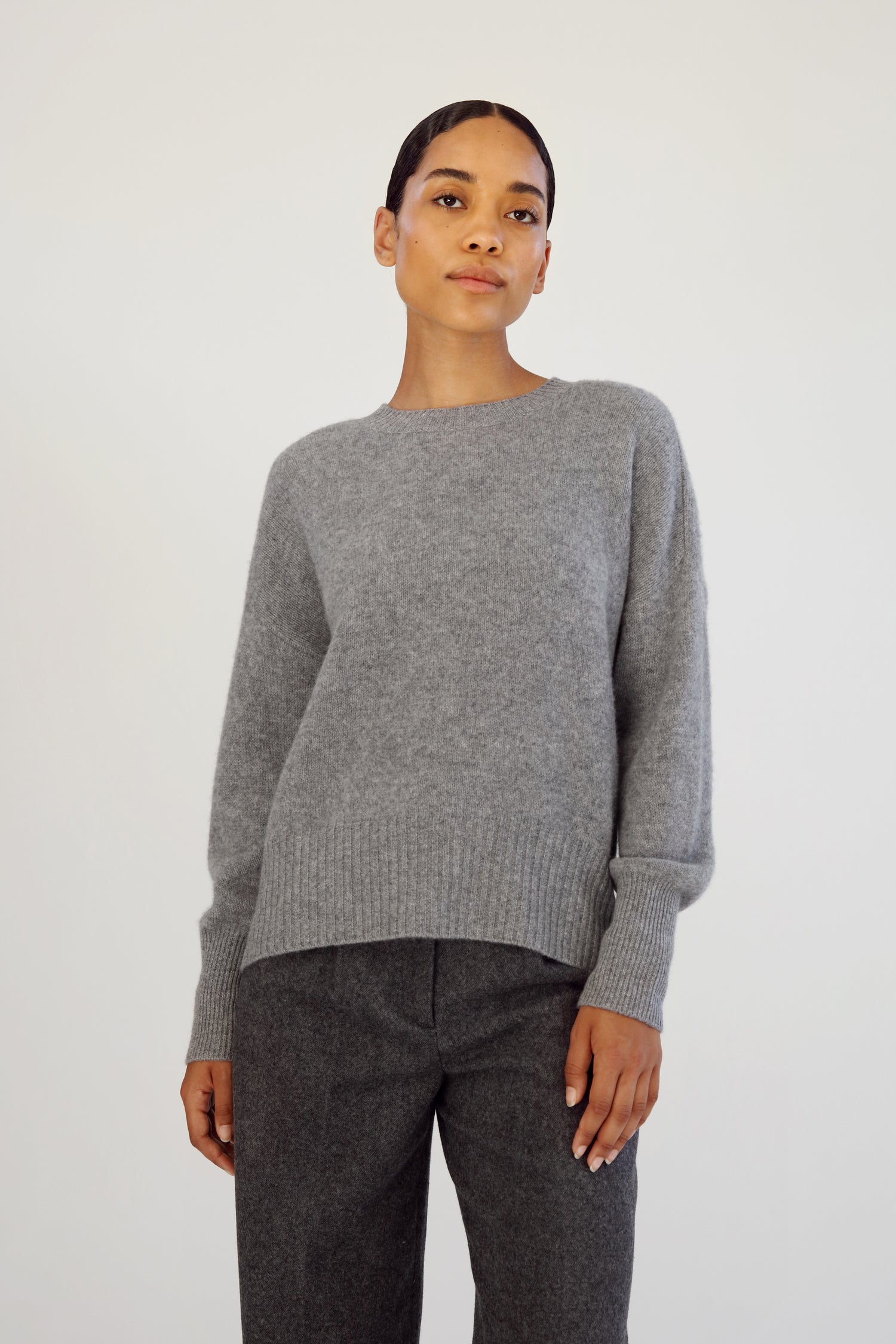 Mica Crewneck Sweater, grey