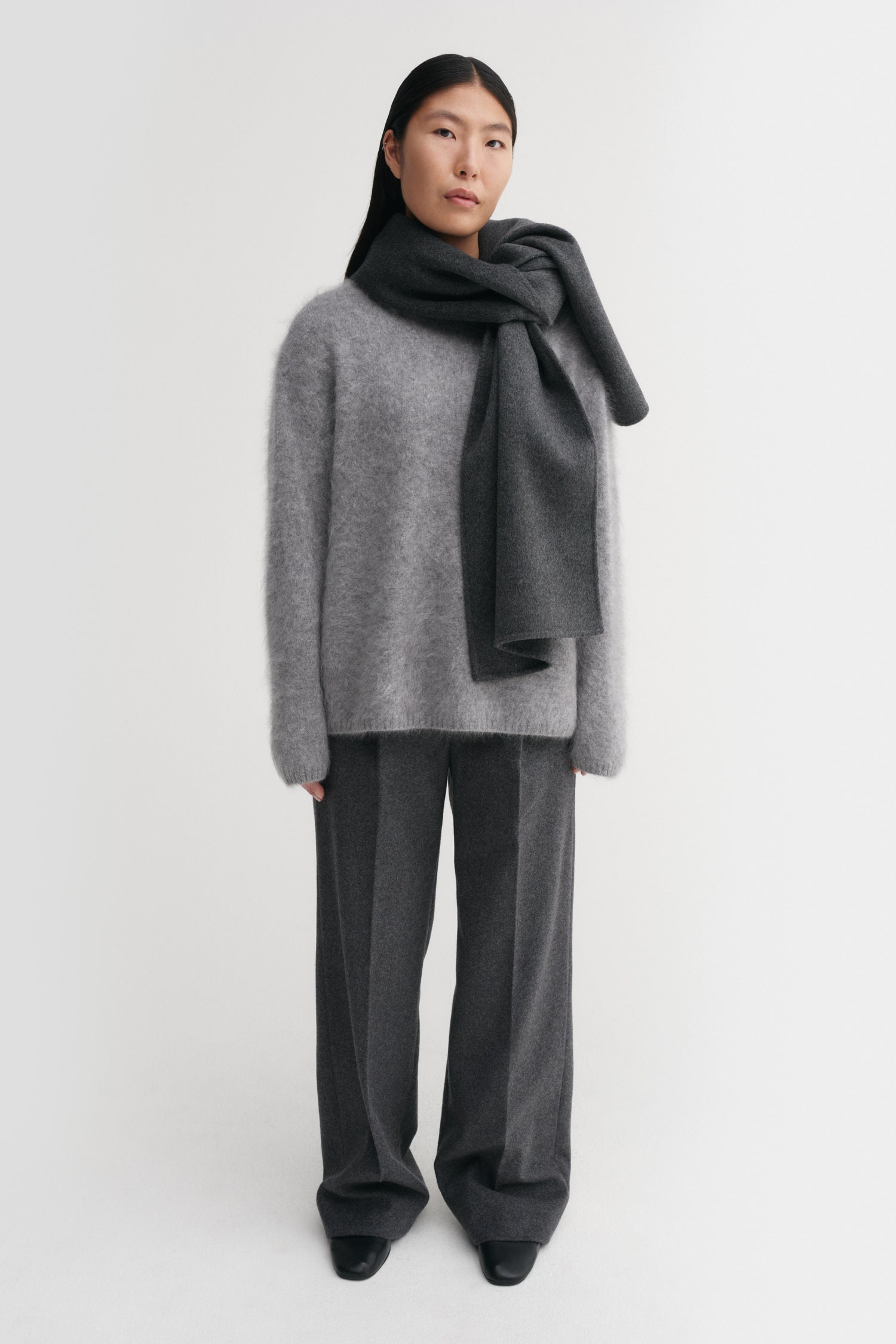 Micha Doublé Scarf, dark grey