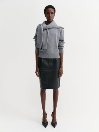 Nara Leather Skirt, black