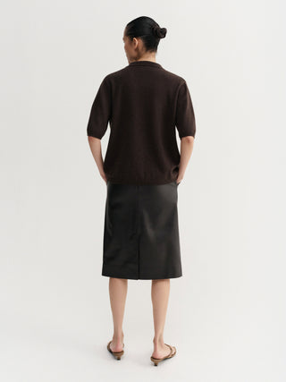 Nessa T-shirt, chocolate