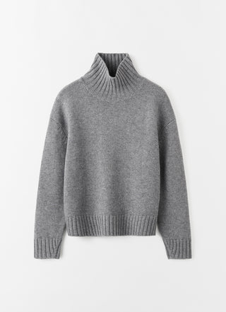 Nola Turtleneck Sweater, grey