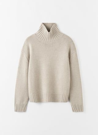 Nola Rollkragenpullover, taupe