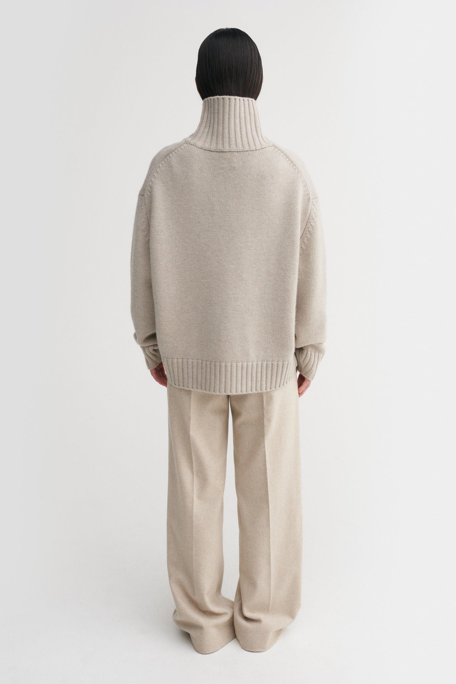 Nola Turtleneck Sweater, taupe