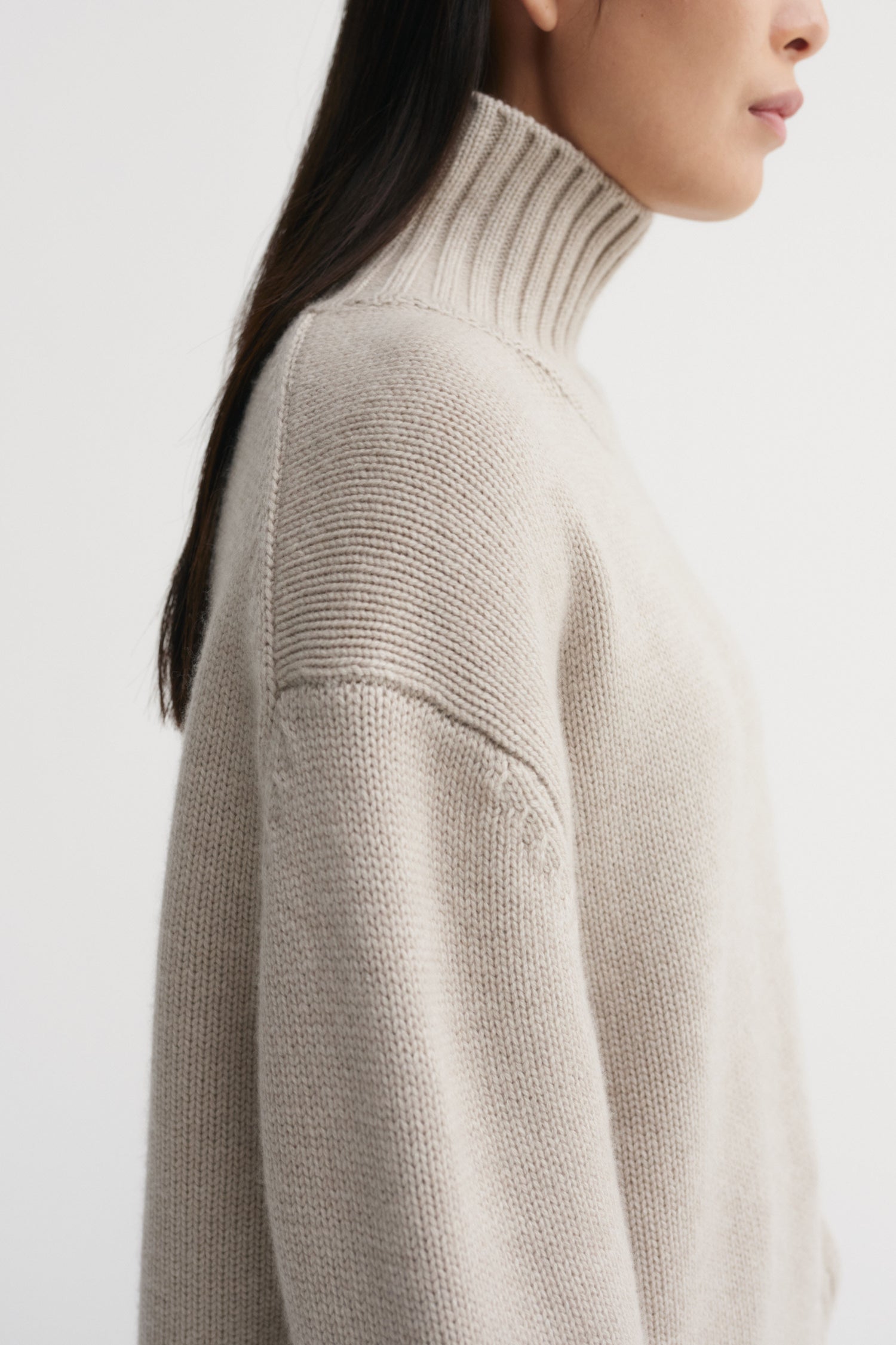 Nola Turtleneck Sweater, taupe