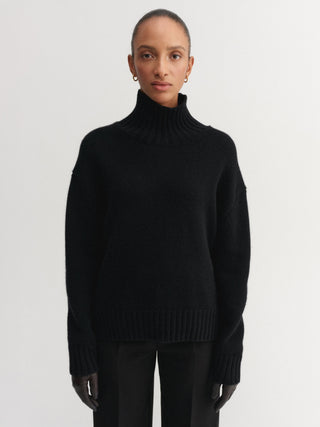 Nola Turtleneck Sweater, black