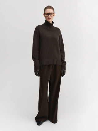 Nola Turtleneck Sweater, chocolate