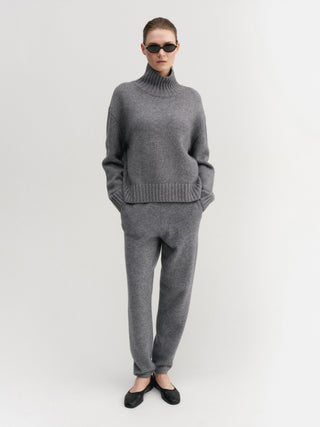 Nola Turtleneck Sweater, grey