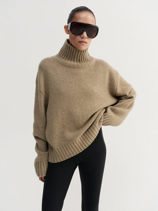 Nola Turtleneck Sweater, hazel