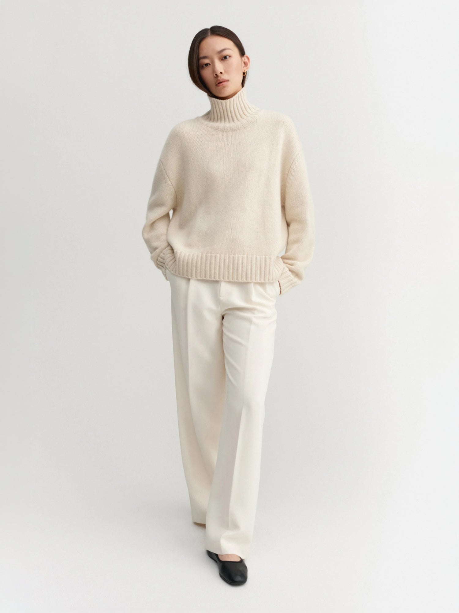 Nola Turtleneck Sweater, vanilla