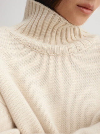 Nola Turtleneck Sweater, vanilla