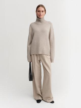 Nola Rollkragenpullover, taupe