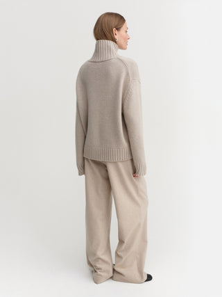 Nola Rollkragenpullover, taupe