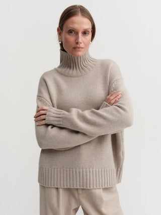 Nola Rollkragenpullover, taupe