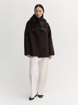 Noorie Doublé Coat, chocolate