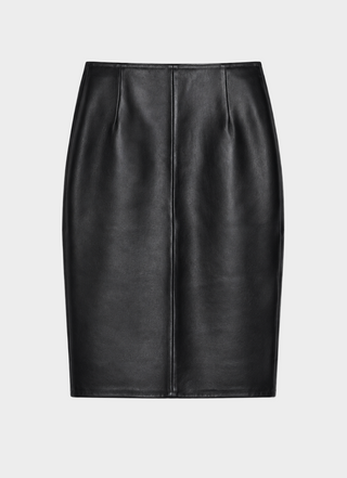 Nara Leather Skirt, black