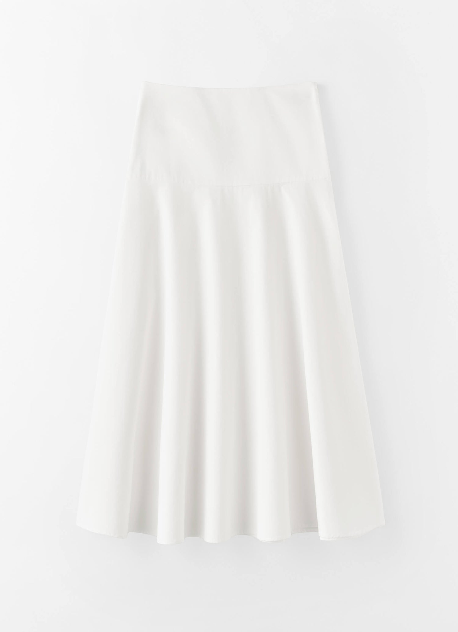 Ona Poplin Skirt, white