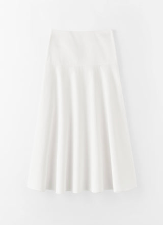 Ona Poplin Skirt, white
