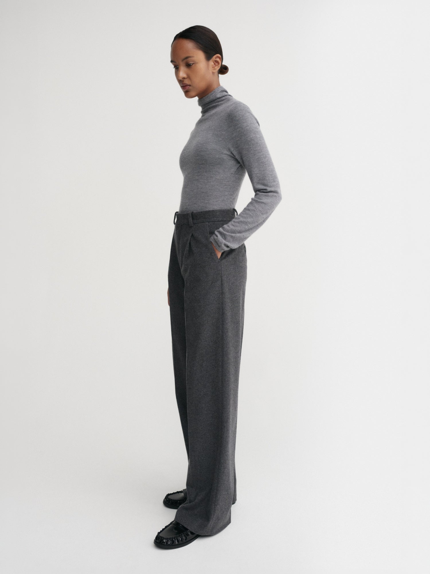 Penny Soft Trousers, dark grey