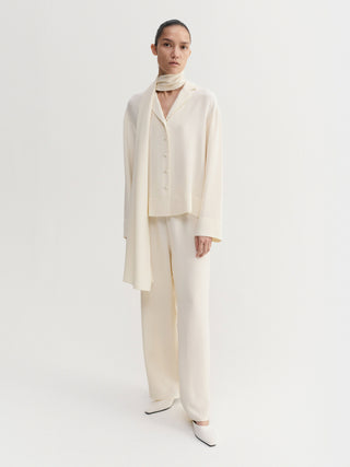 Philine Silk Pants, vanilla