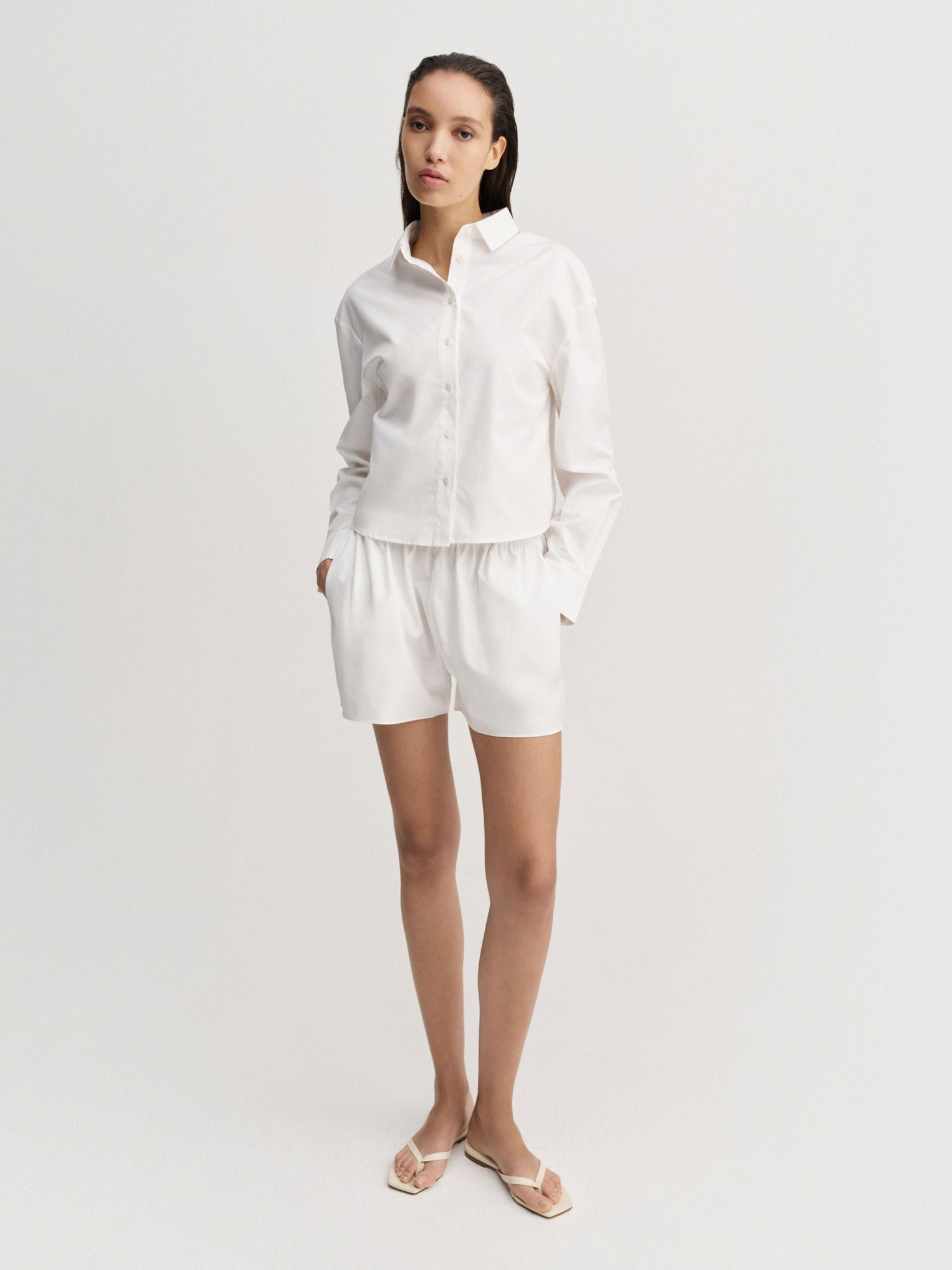 Fanna Poplin Shirt, white