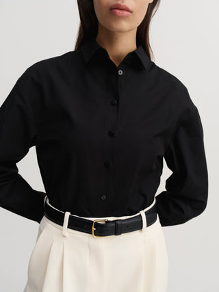 Fanna Poplin Shirt, black