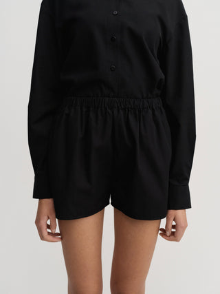 Blay Poplin Shorts, black