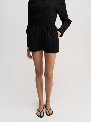 Blay Poplin Shorts, black