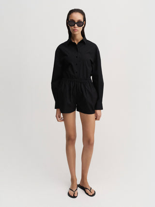Blay Poplin Shorts, black