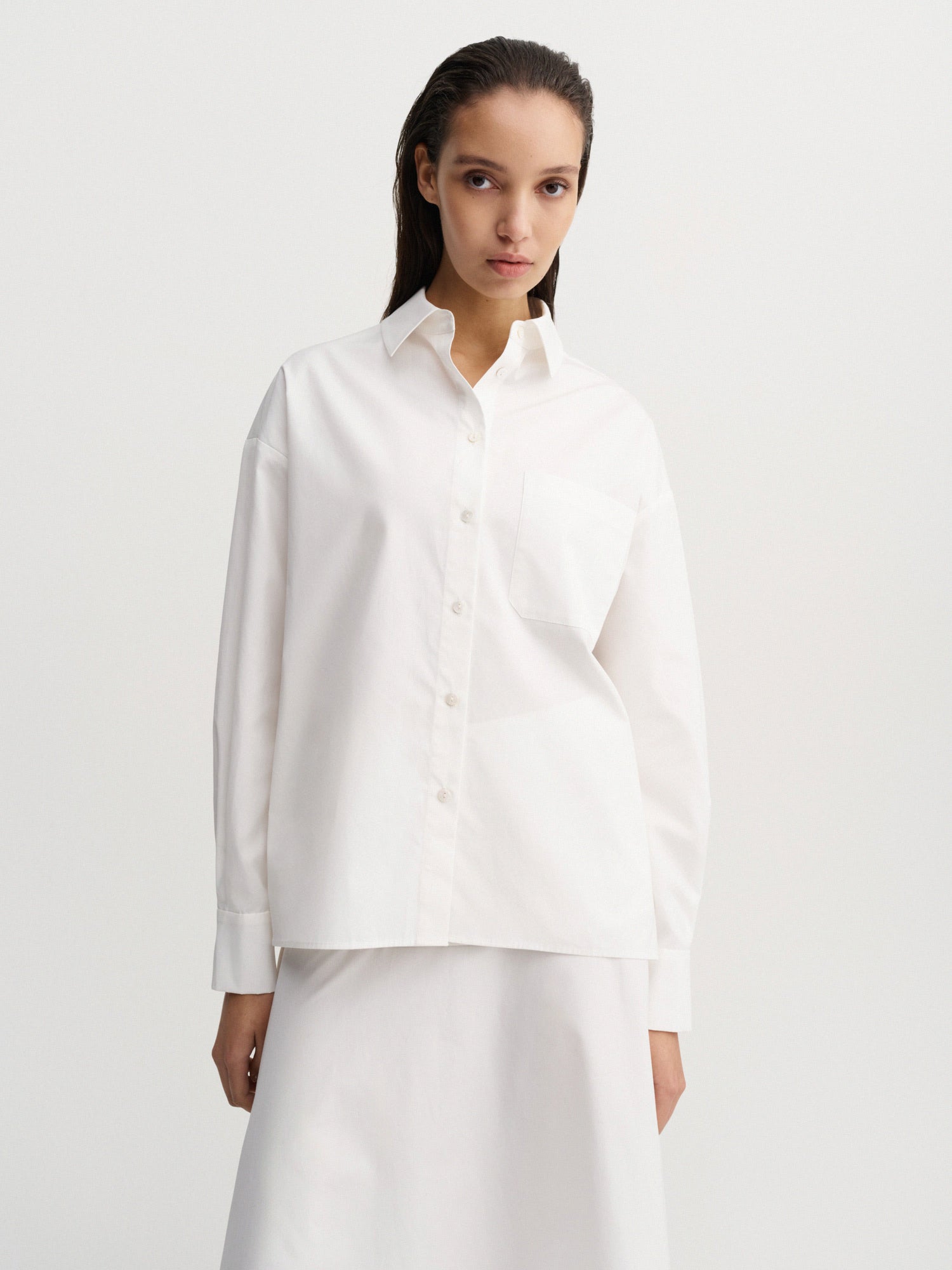 Finn Poplin Shirt, white