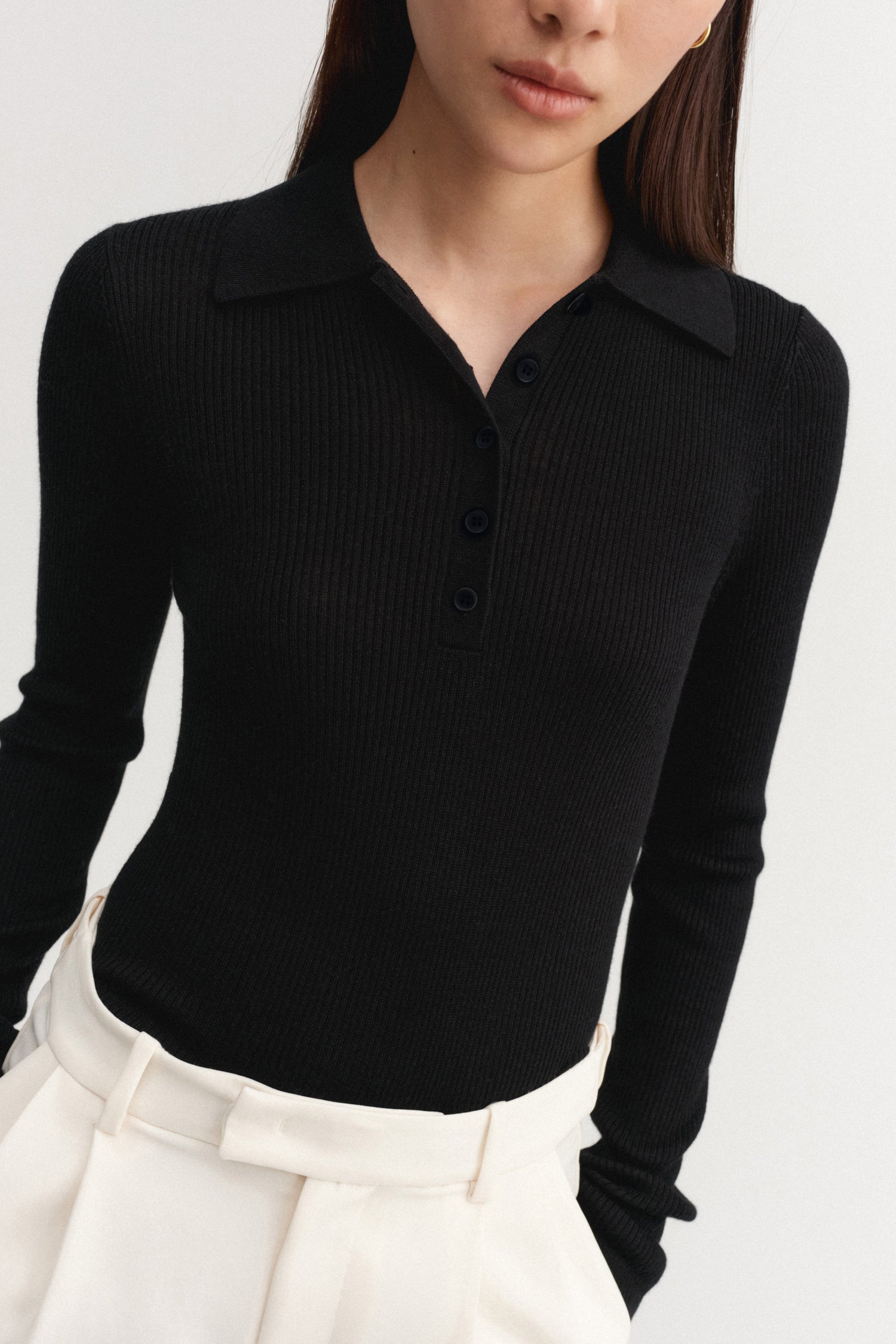 Jules Rib Top, black