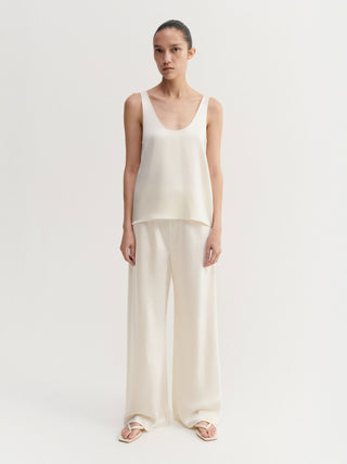 Bias Satin Pants, vanilla