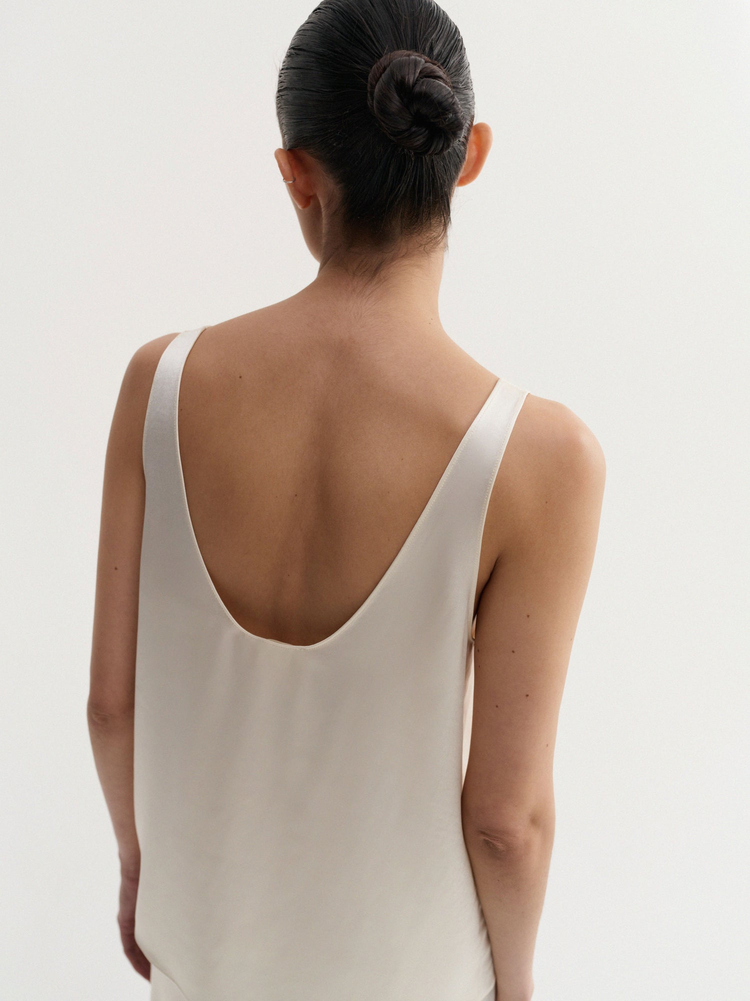 Romy Satin Top, vanilla