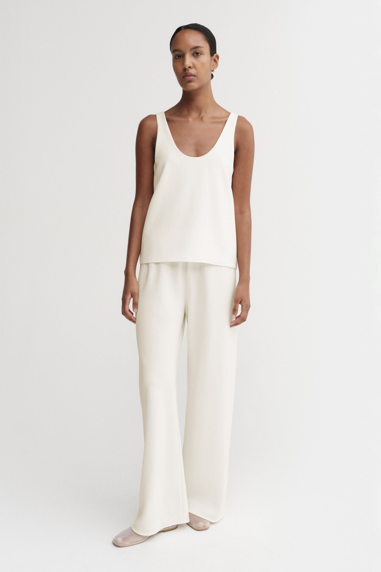 Romy Crepe Top, cream