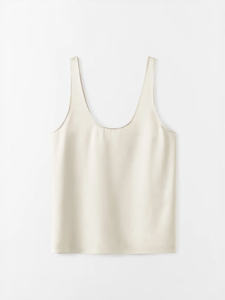 Romy Satin Top, pearl