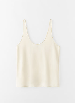 Romy Satin Top, vanilla