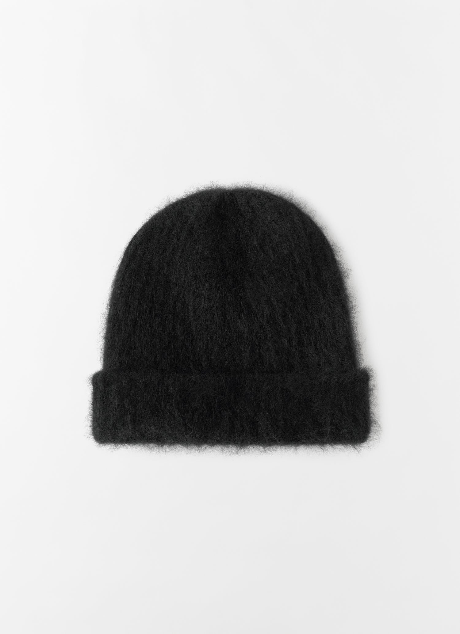 Roe Brushed Cashmere Beanie, black