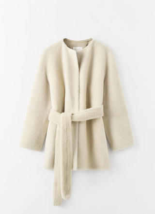 Sasha Shearling Jacket, vanilla
