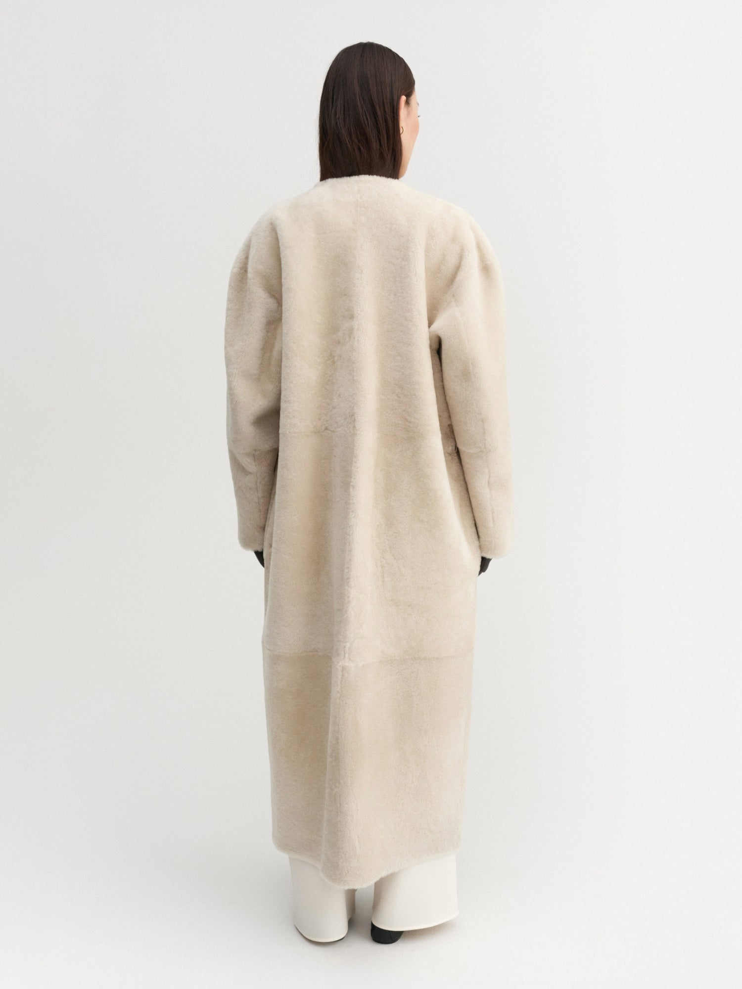 Shea Shearling Coat, vanilla