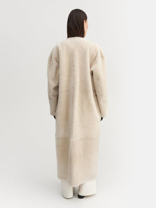 Shea Shearling Coat, vanilla