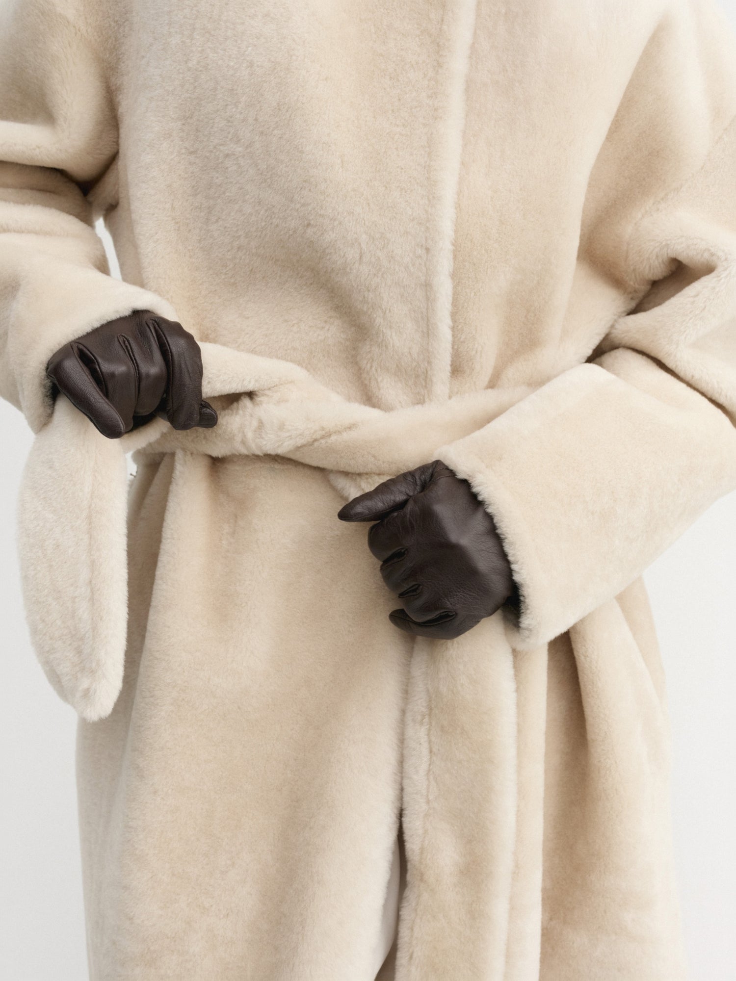 Shea Shearling Coat, vanilla
