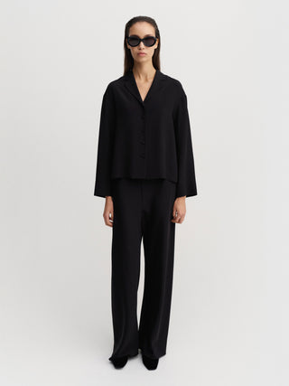 Philine Silk Pants, black