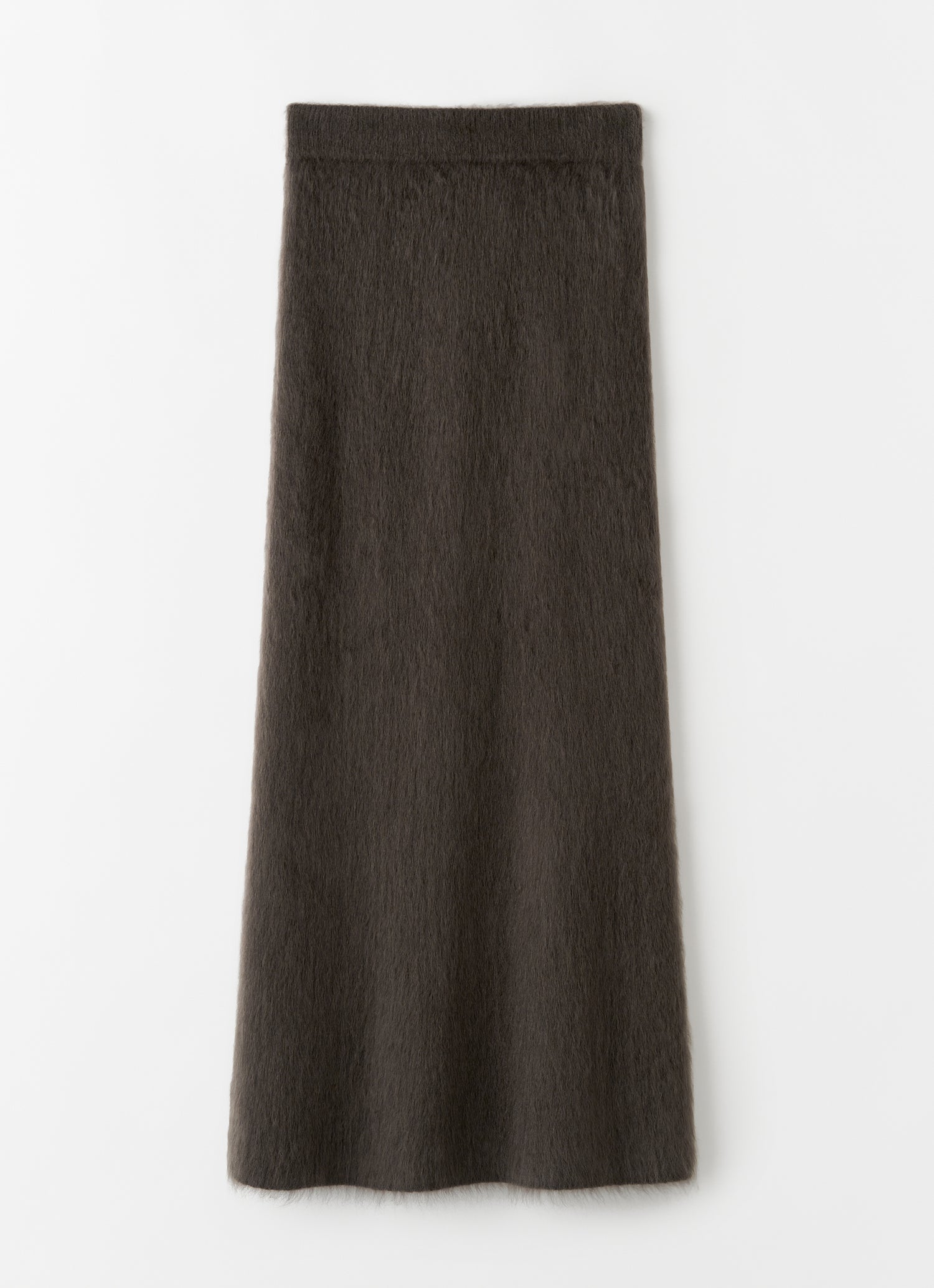 Umi Brushed Cashmere Skirt, chocolate