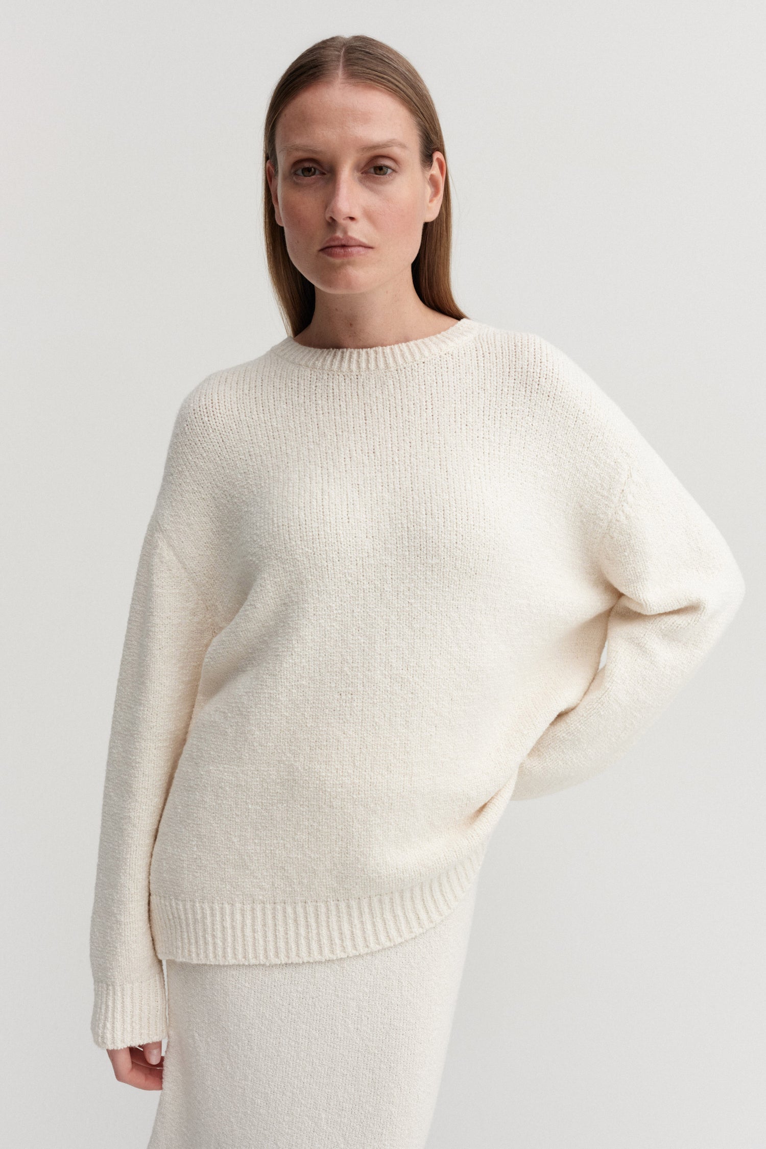 Flor Crewneck Sweater, shell