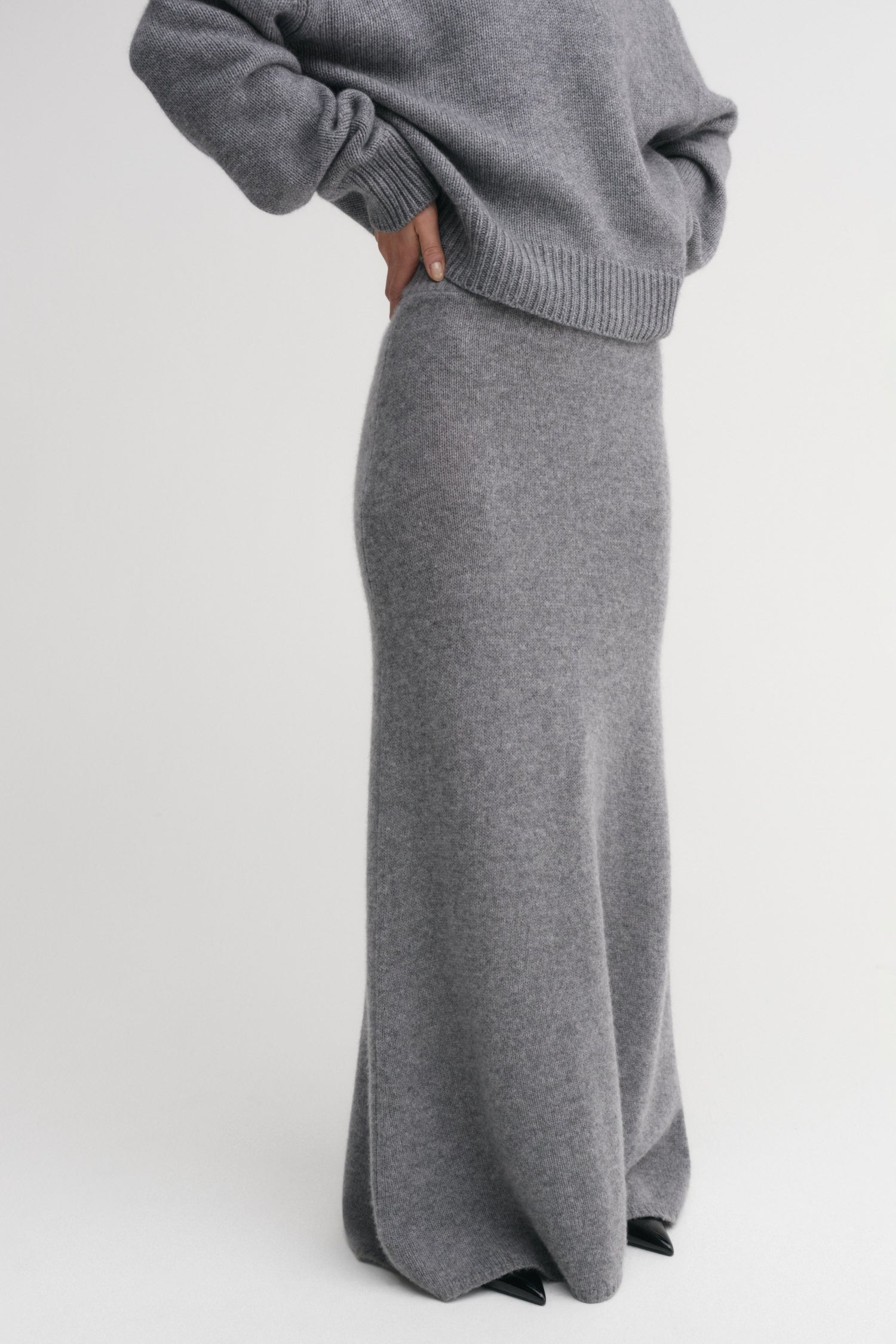 Umi Cashmere Skirt, grey