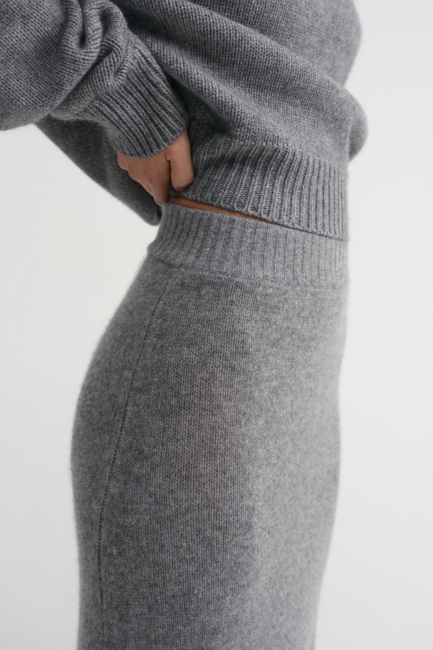 Umi Cashmere Skirt, grey