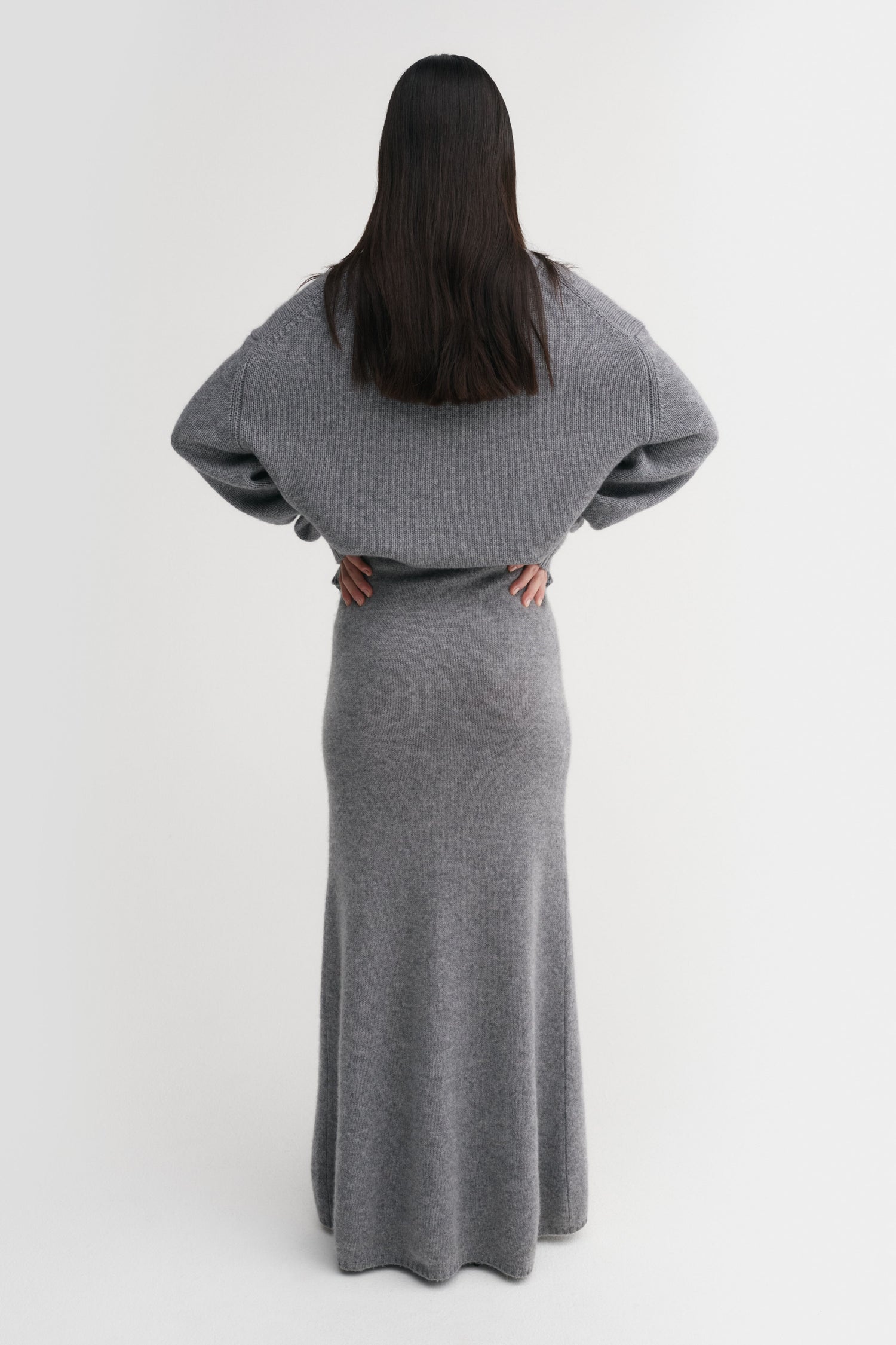 Umi Cashmere Skirt, grey