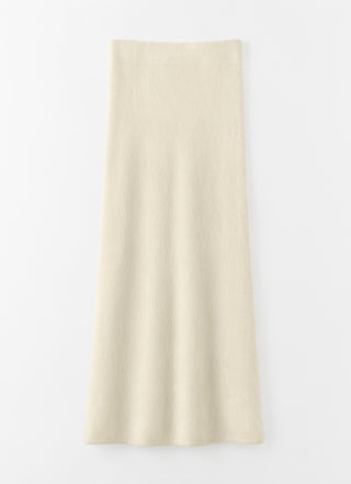Umi Brushed Cashmere Skirt, vanilla