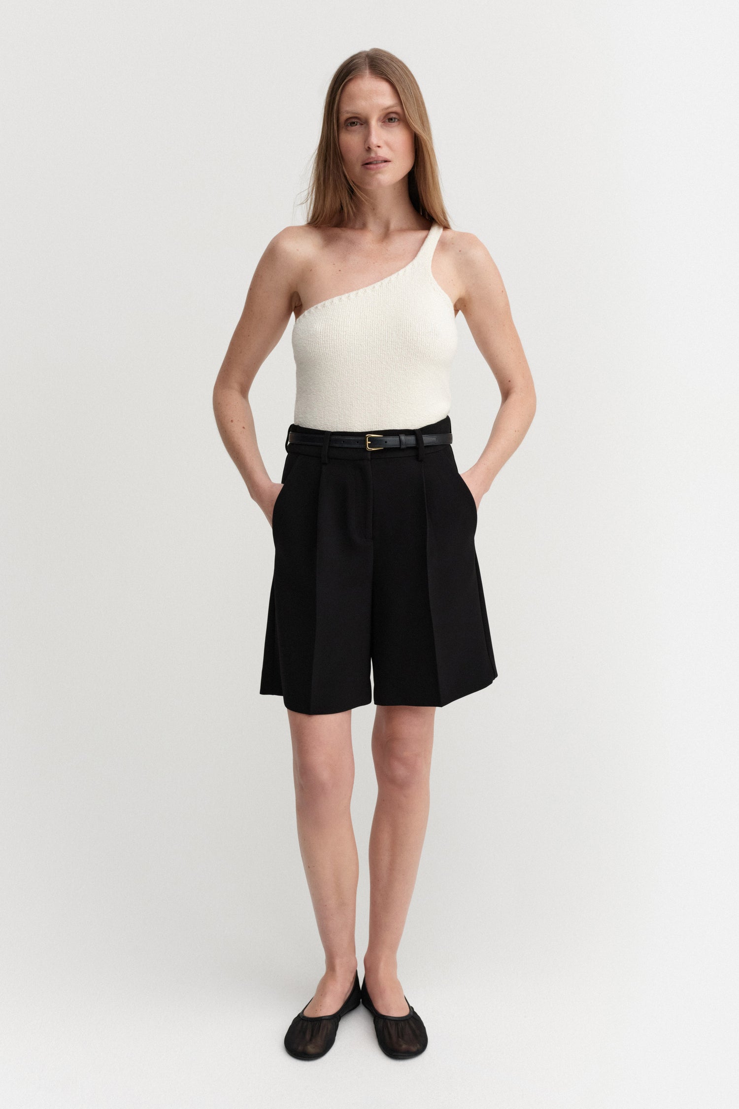 Una One-Shoulder Top, shell