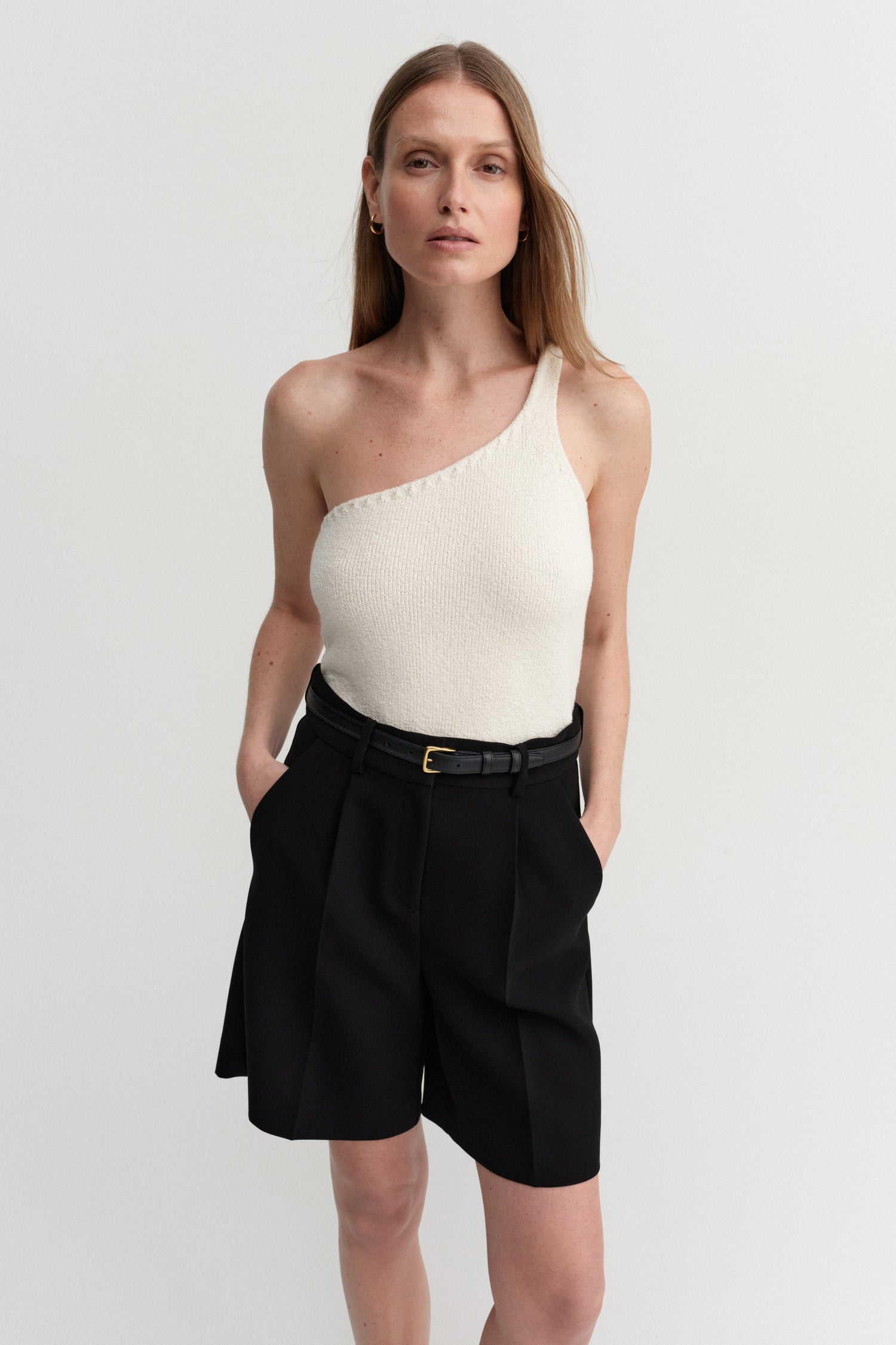 Una One-Shoulder Top, shell