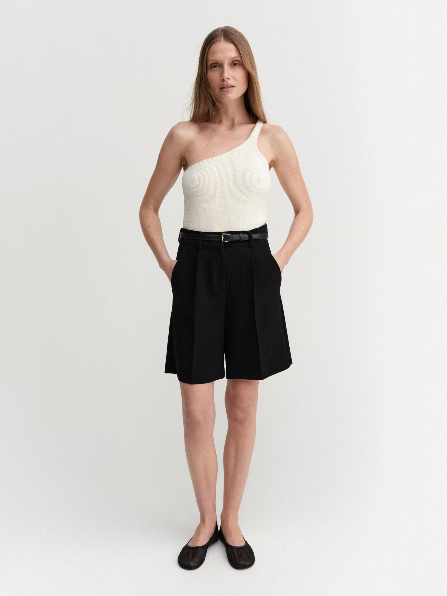 Una One-Shoulder Top, shell